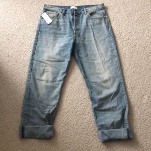 High rise light wash BOYISH straight leg jeans!